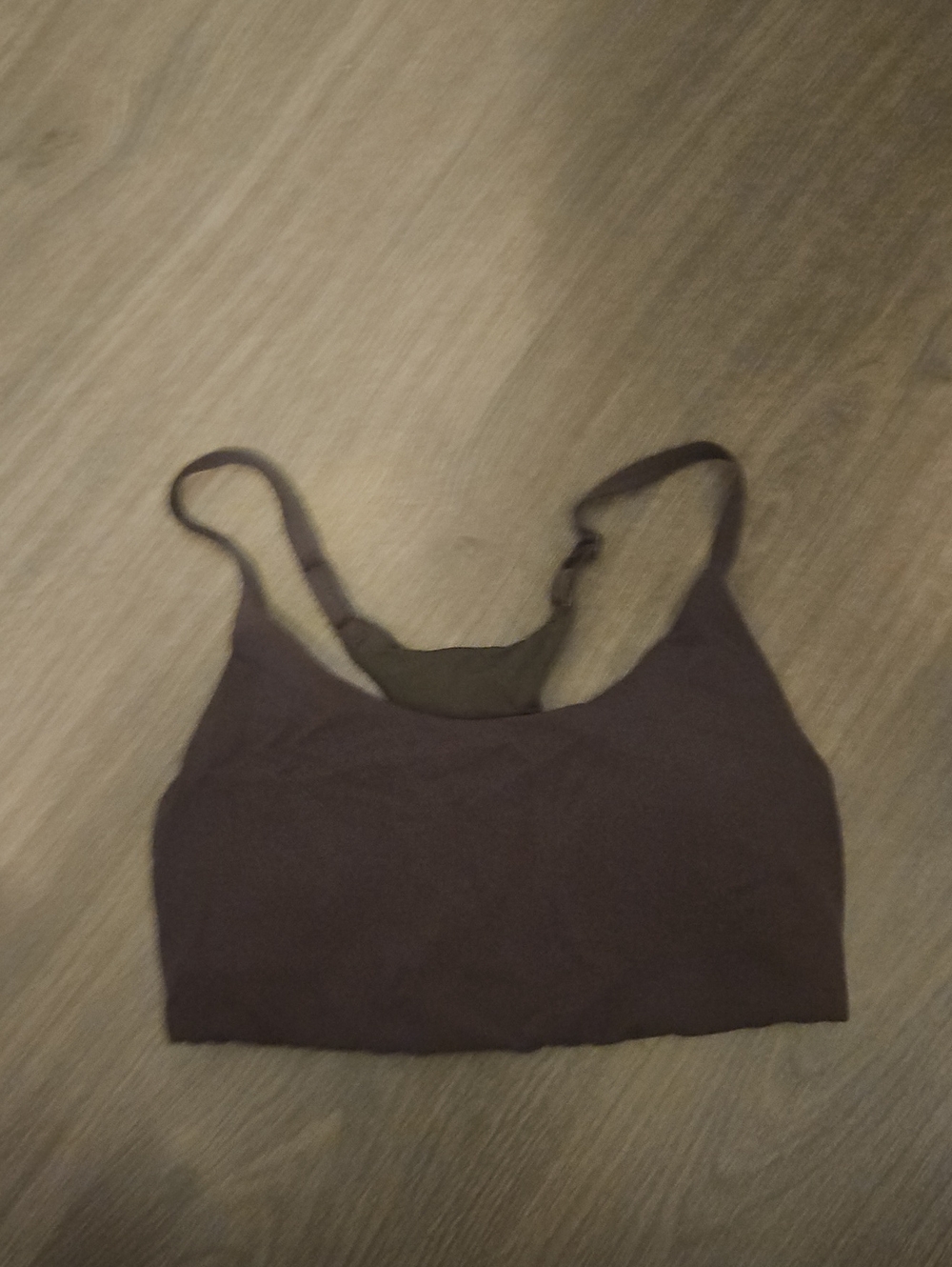 Seamless Racerback Sports Bra in Dark Brown Xs